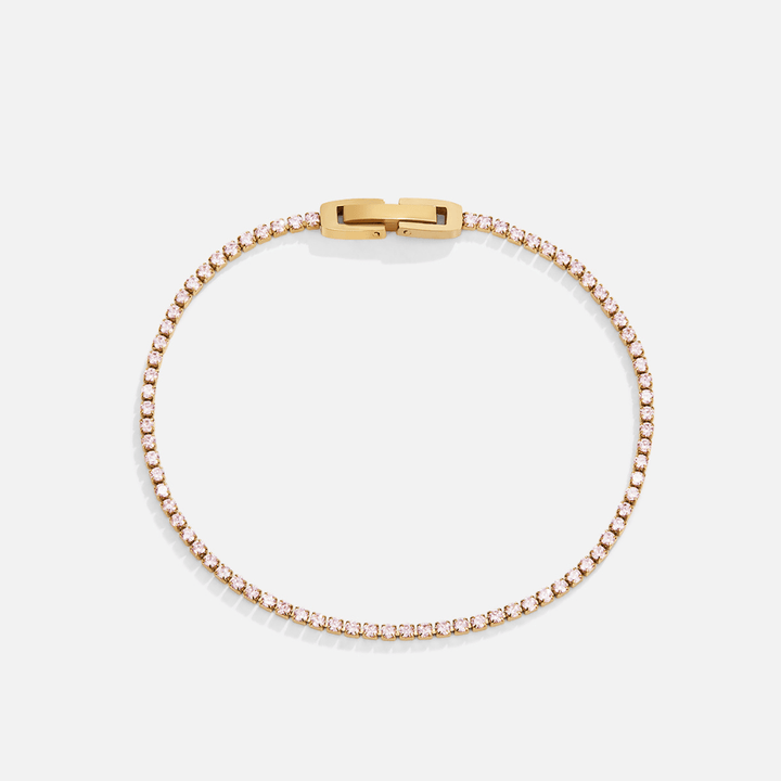 Pulsera de Cristal Rosa Kiera Gold