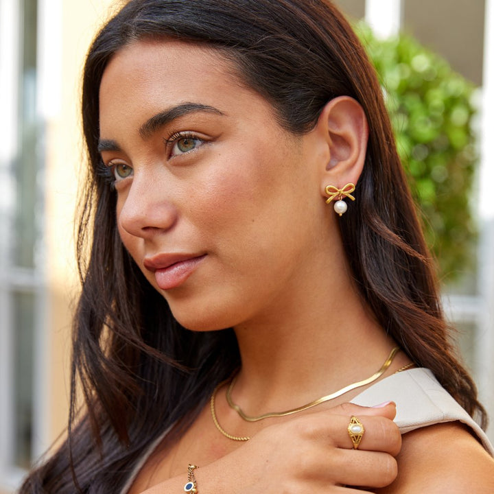 Pendientes de Perla Laila con Lazo