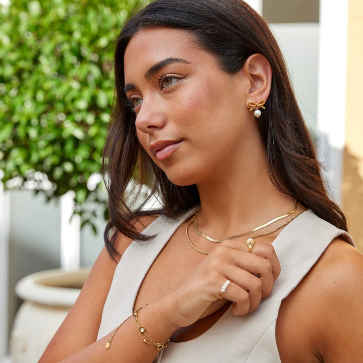 Pendientes de Perla Laila con Lazo