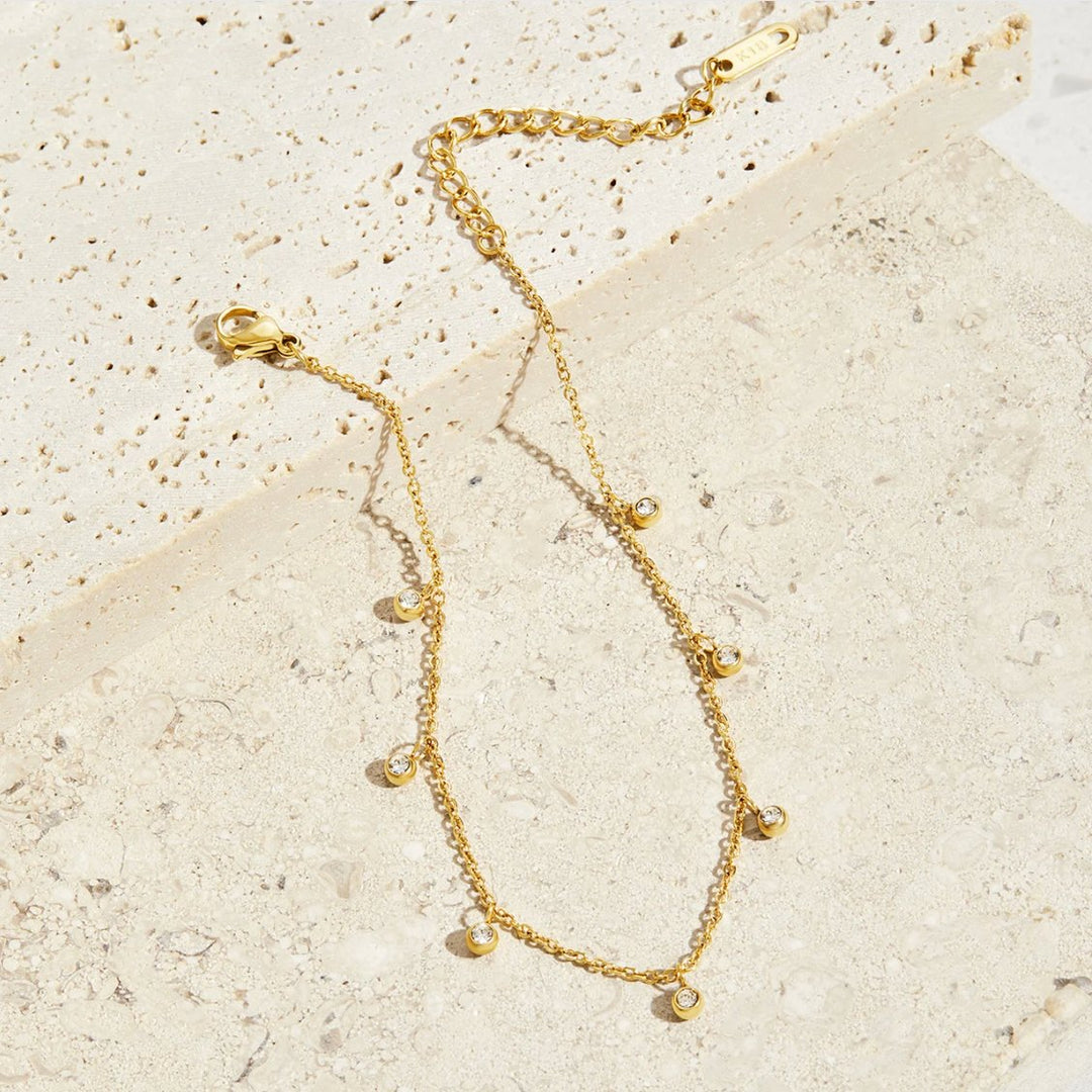 Tobillera de Gota de Cristal Lana