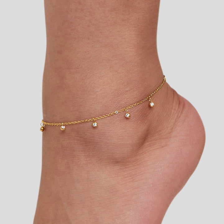 Tobillera de Gota de Cristal Lana