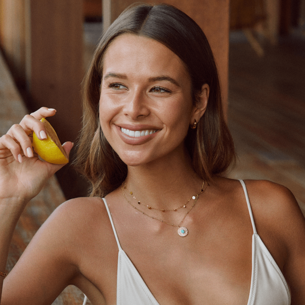 Collar Turquesa en Capas