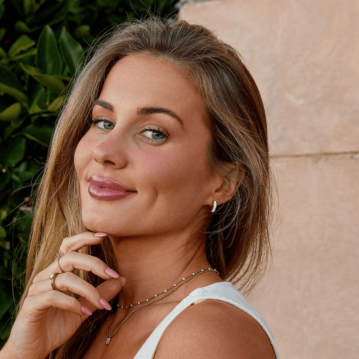 Pendientes de aro Leigh White