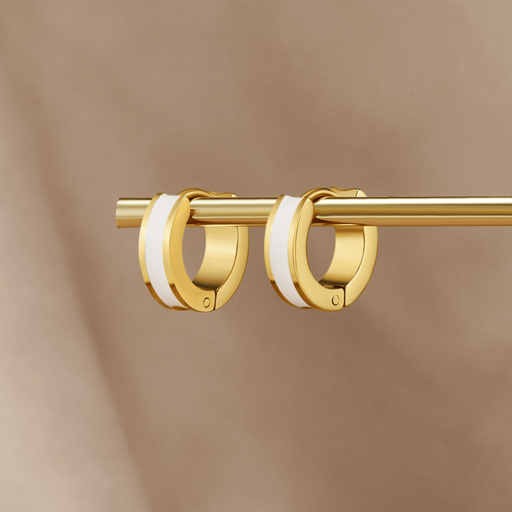 Pendientes de aro Leigh White