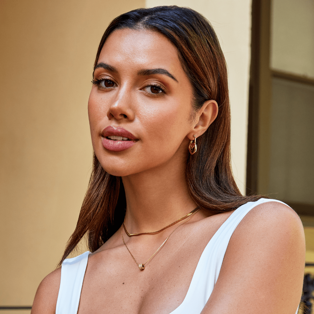 Pendientes de aro con corazón retorcido Lira