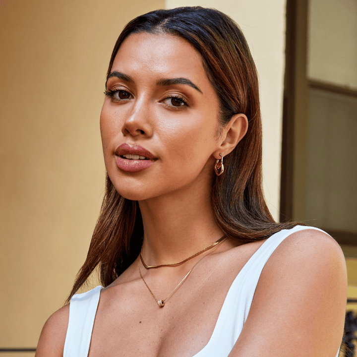 Pendientes de aro con corazón retorcido Lira