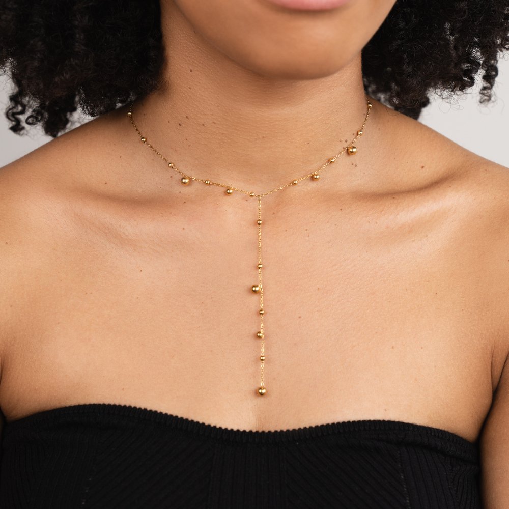 Collar con Borlas de Perlas de Oro Lovi