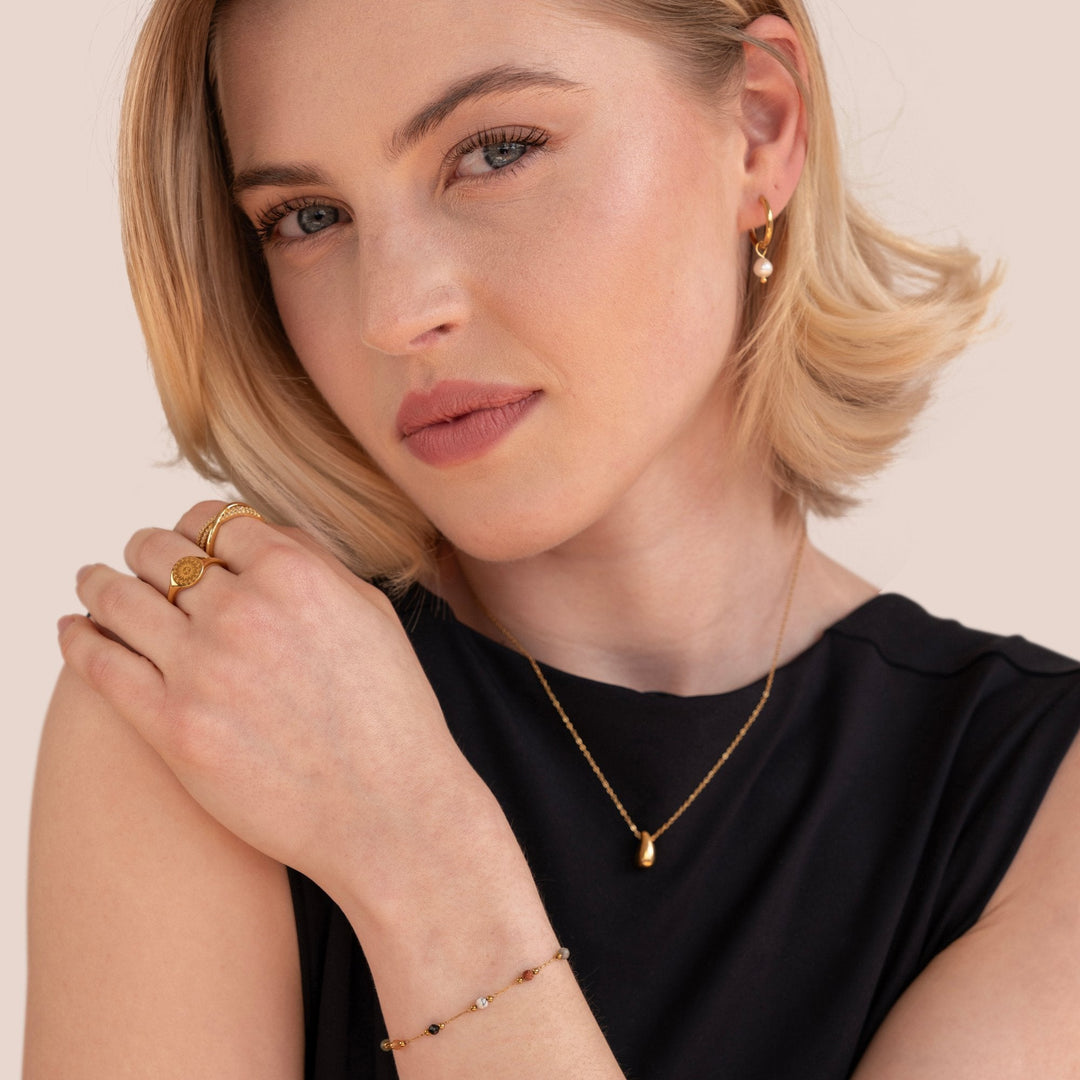 Pulsera de Piedra con Perlas Lulu