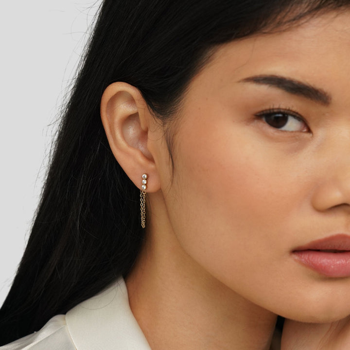 Pendientes de Cadena de Cristal Mara