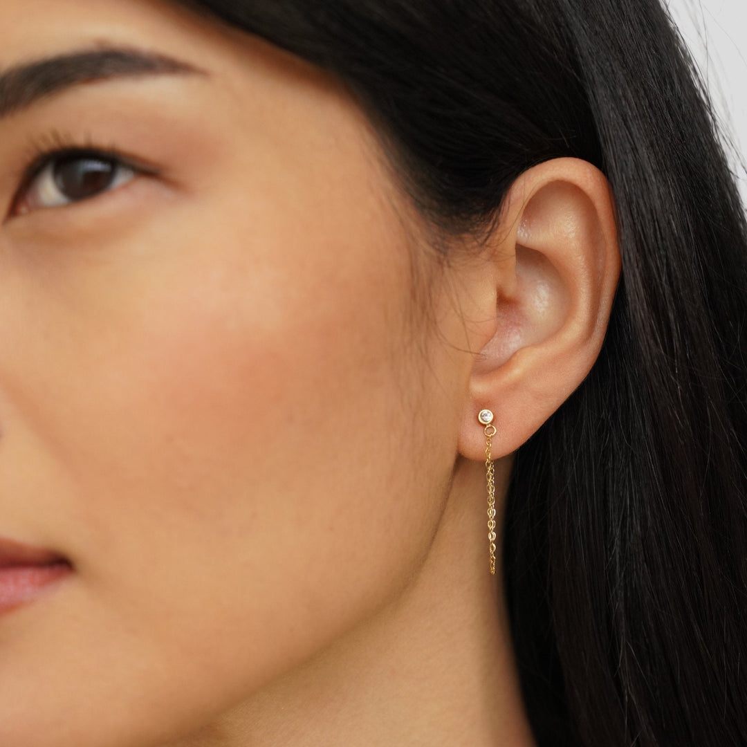 Pendientes de Cadena de Cristal Mara