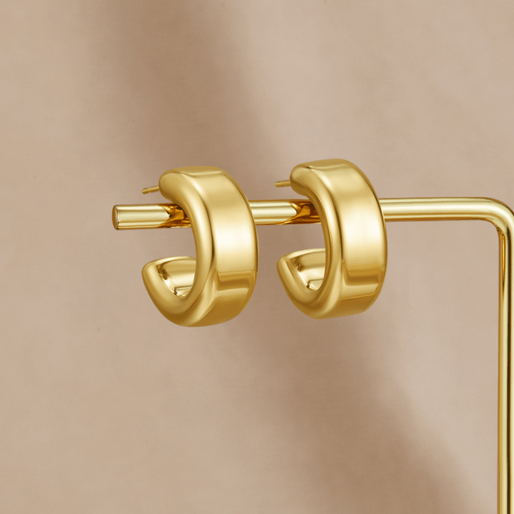 Pendientes Semi Hoop Mari