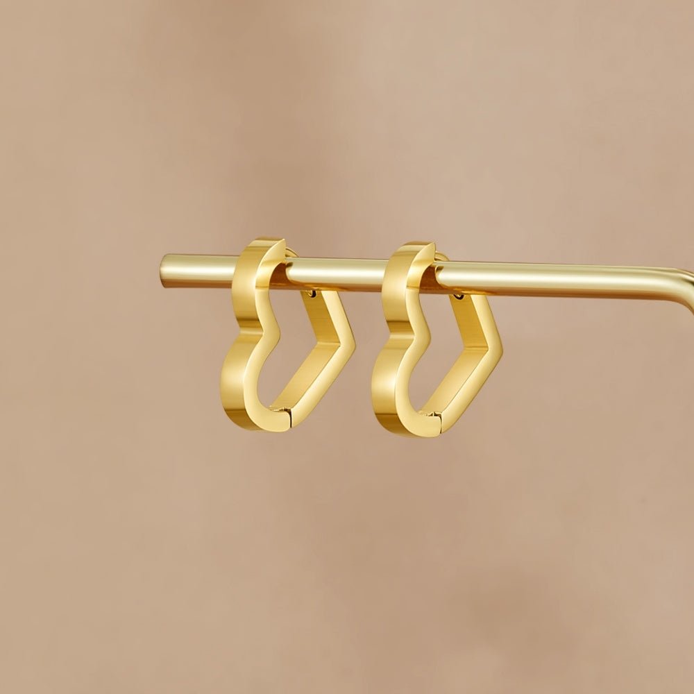 Pendientes de aro dorados Mary Heart