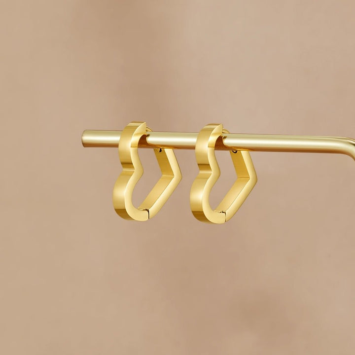 Pendientes de aro dorados Mary Heart