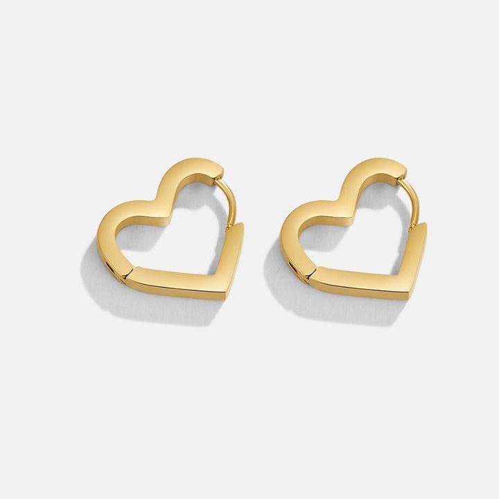 Pendientes de aro dorados Mary Heart