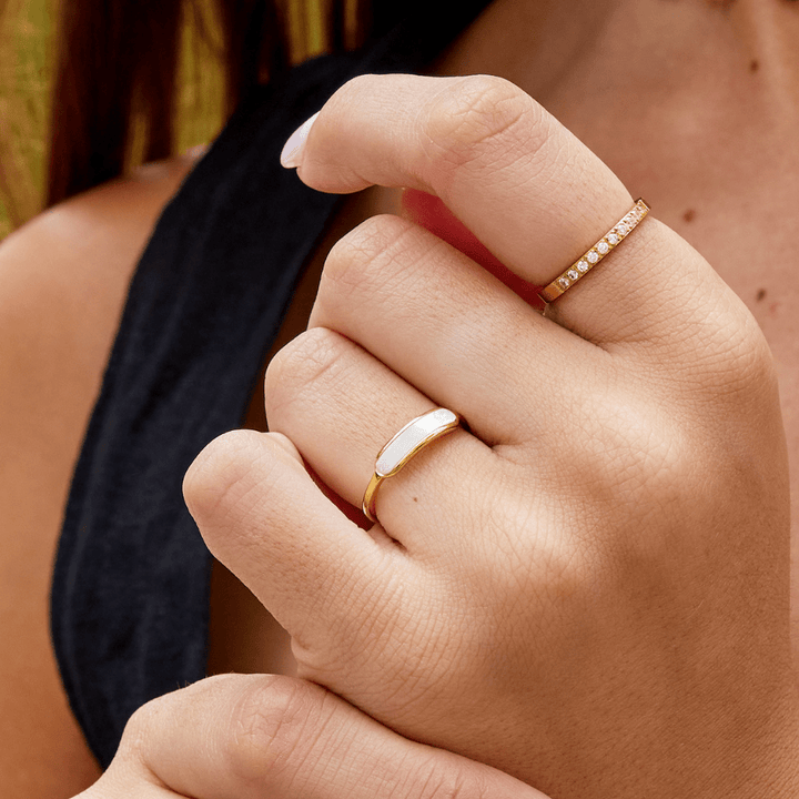 Anillo Maya Perla Blanca