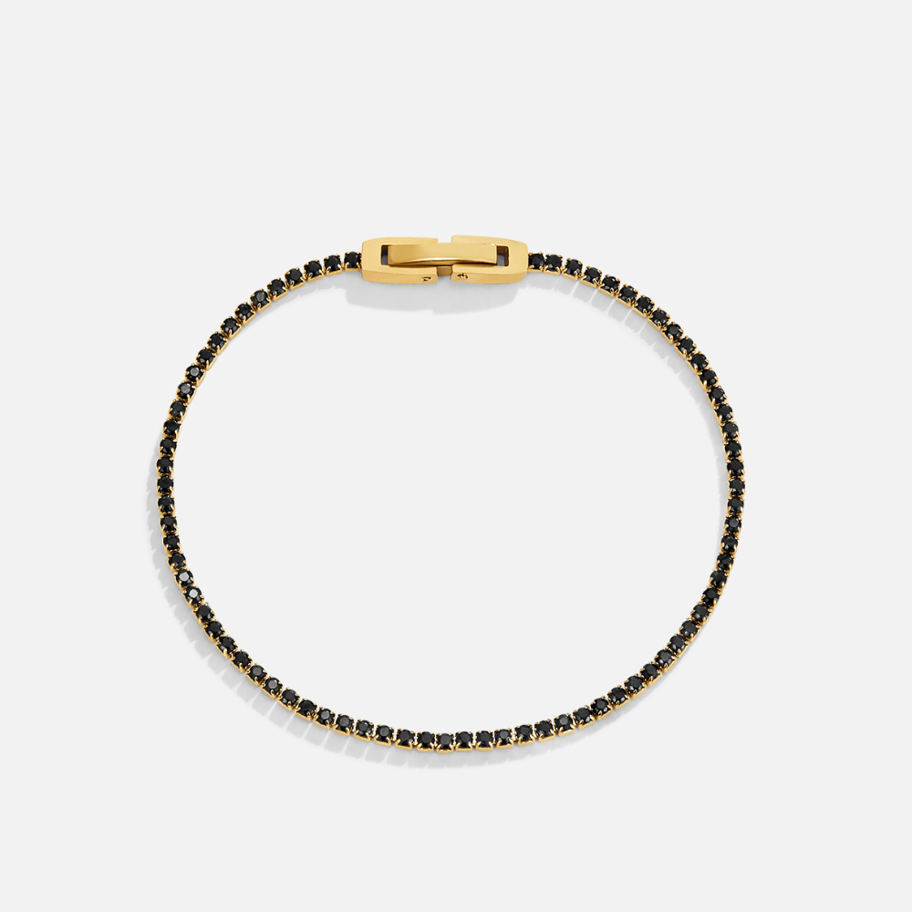 Pulsera de Cristal Negra Medianoche