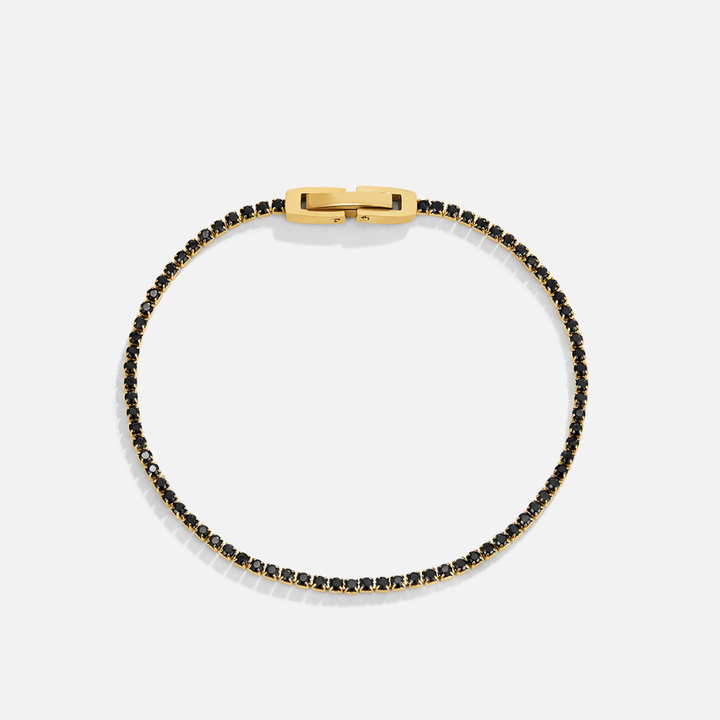 Pulsera de Cristal Negra Medianoche