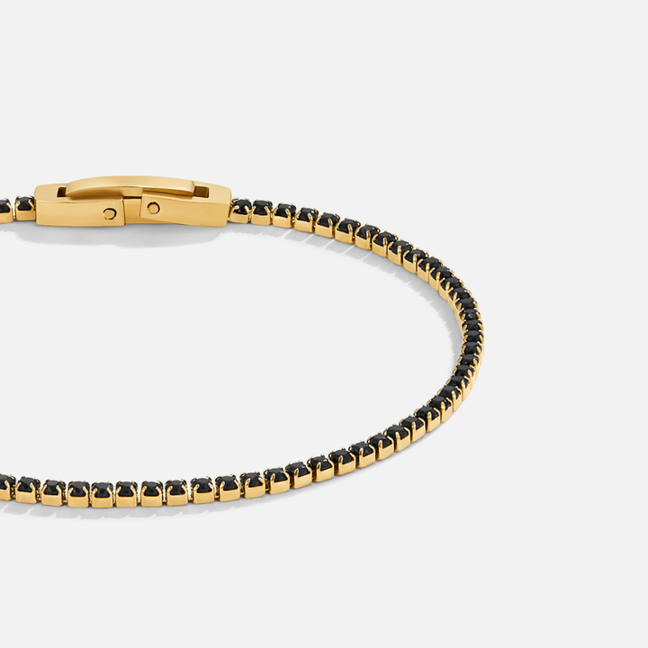 Pulsera de Cristal Negra Medianoche