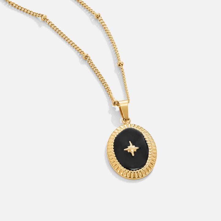 Collar de Ónix Estrella de Medianoche