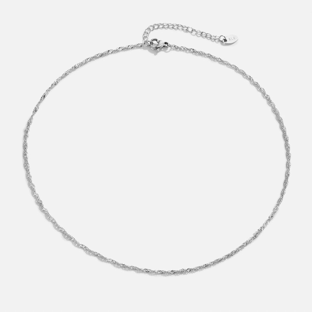 Collar de Cadena de Plata Mila Twist