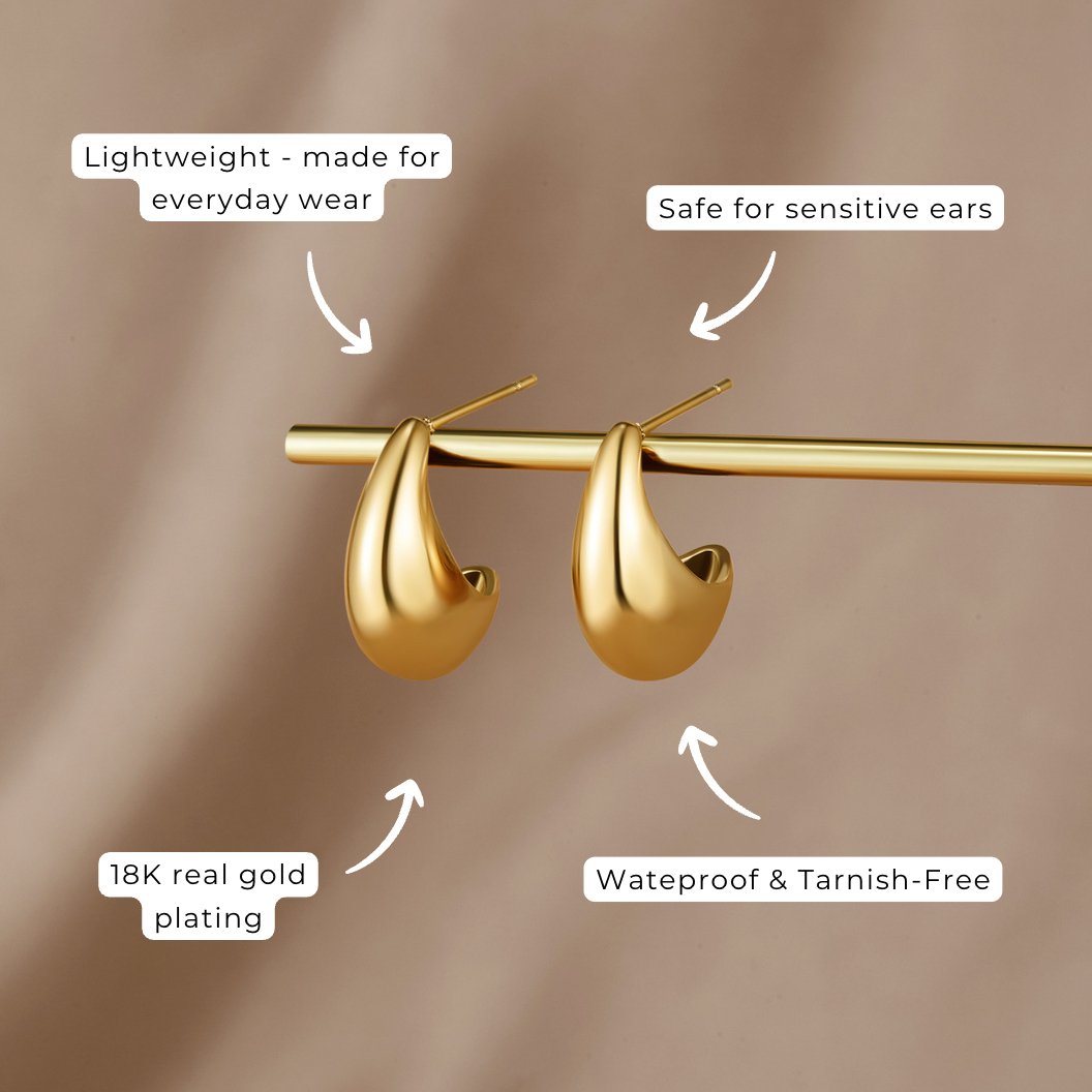 Aros de Oro Curvados Mini