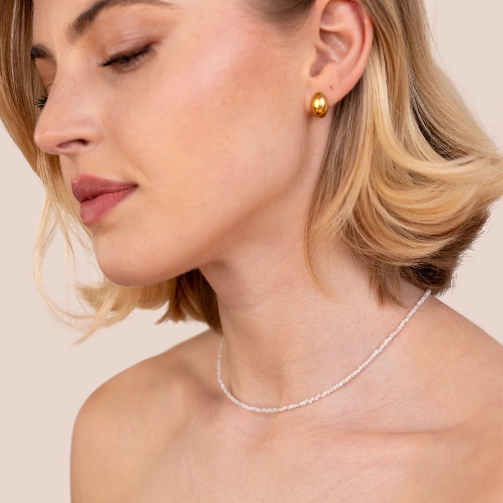 Collar de cuentas de piedra lunar