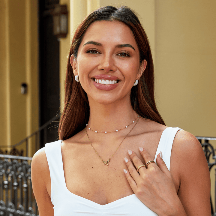 Pendientes Semi Aro de Madreperla