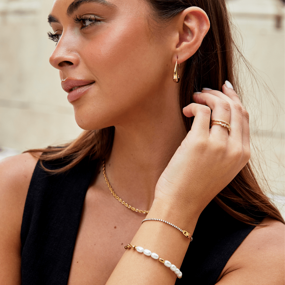 Pulsera de Cristal Blanco Niyah