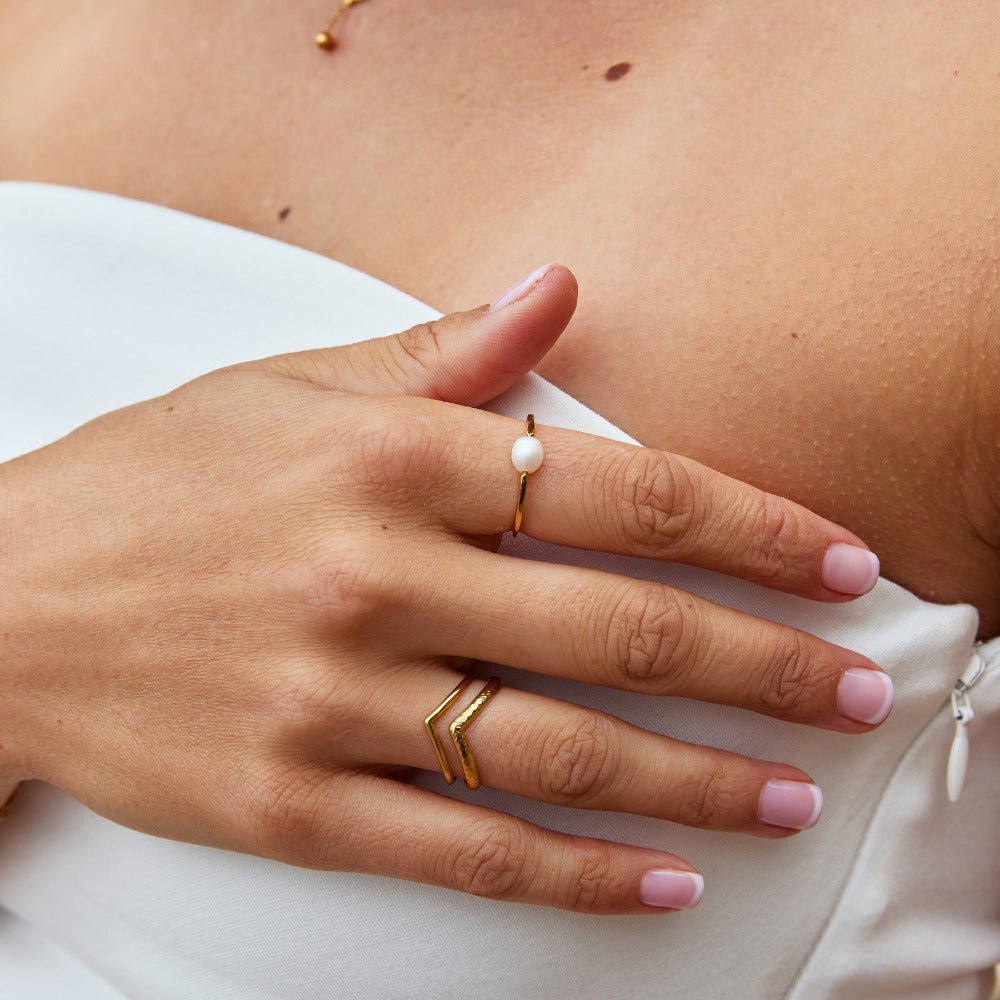 Anillo de Perla de Agua Dulce Nura