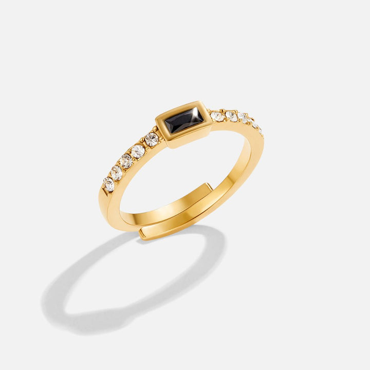 Anillo de Cristal Negro Onyx