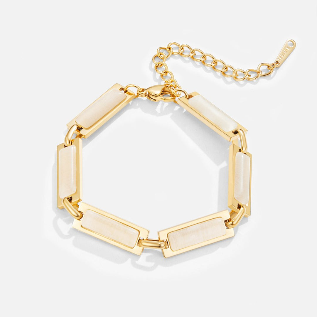 Pulsera Baguette de Oro Ópalo