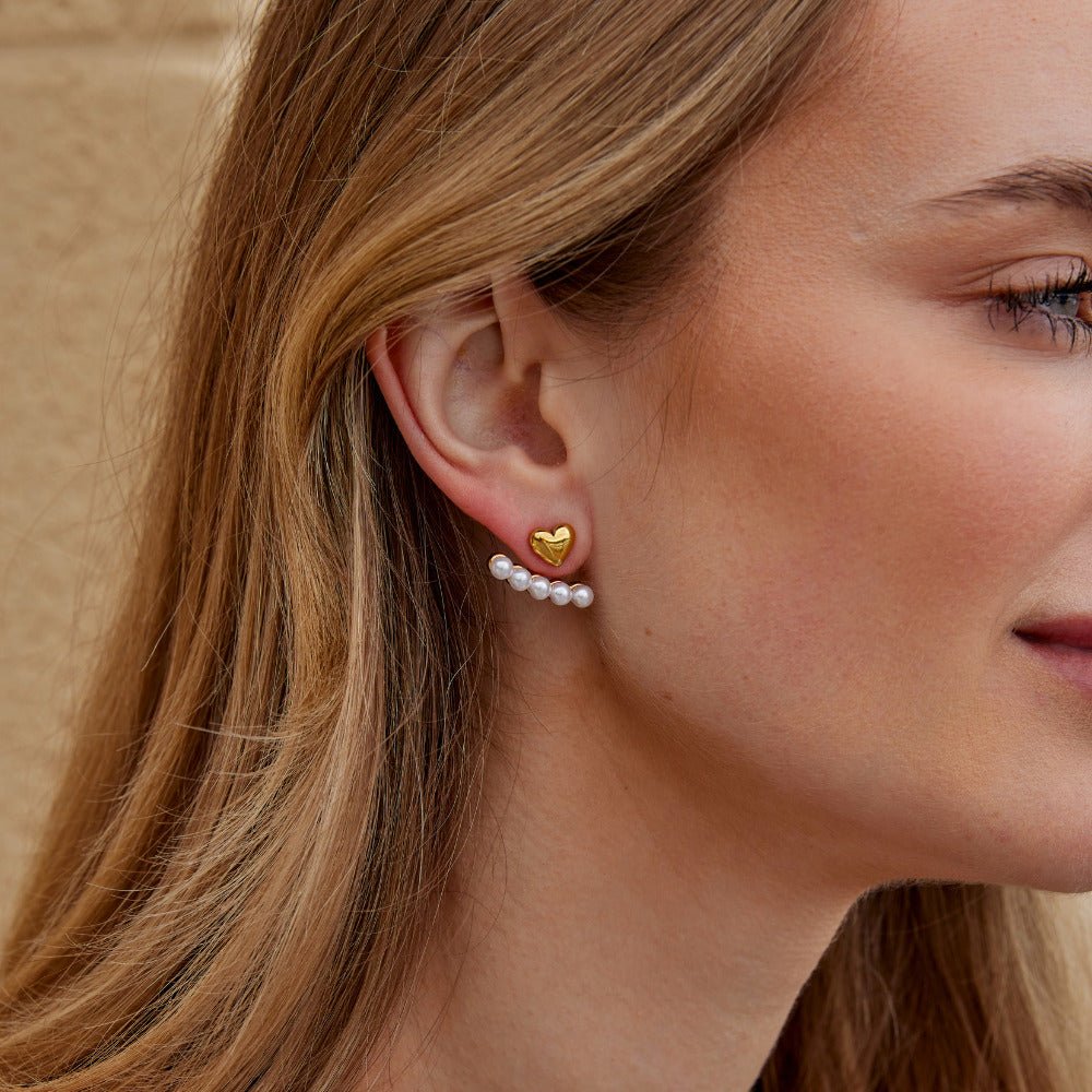 Pendientes de Romance con Perla y Corazón