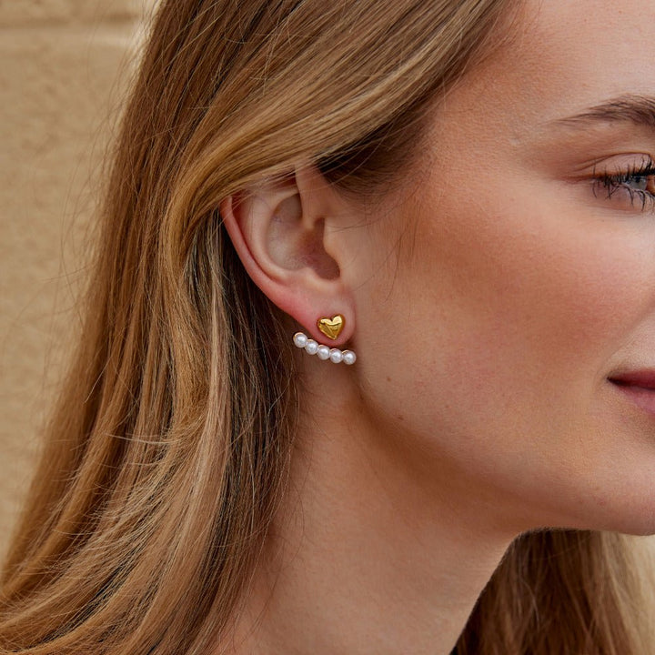 Pendientes de Romance con Perla y Corazón