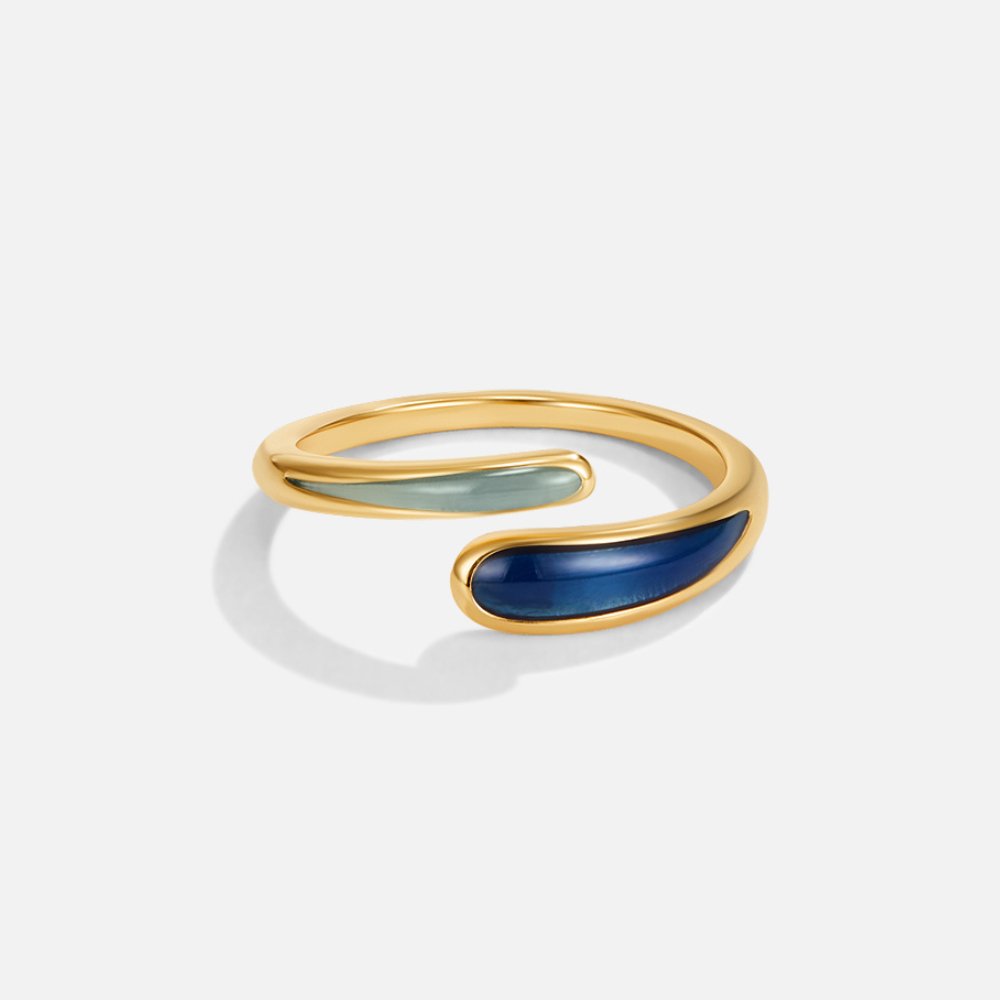 Anillo Envolvente Safira Azul