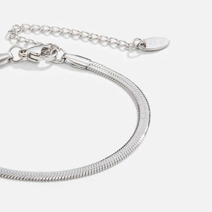 Pulsera de Cadena de Serpiente de Plata Sarya