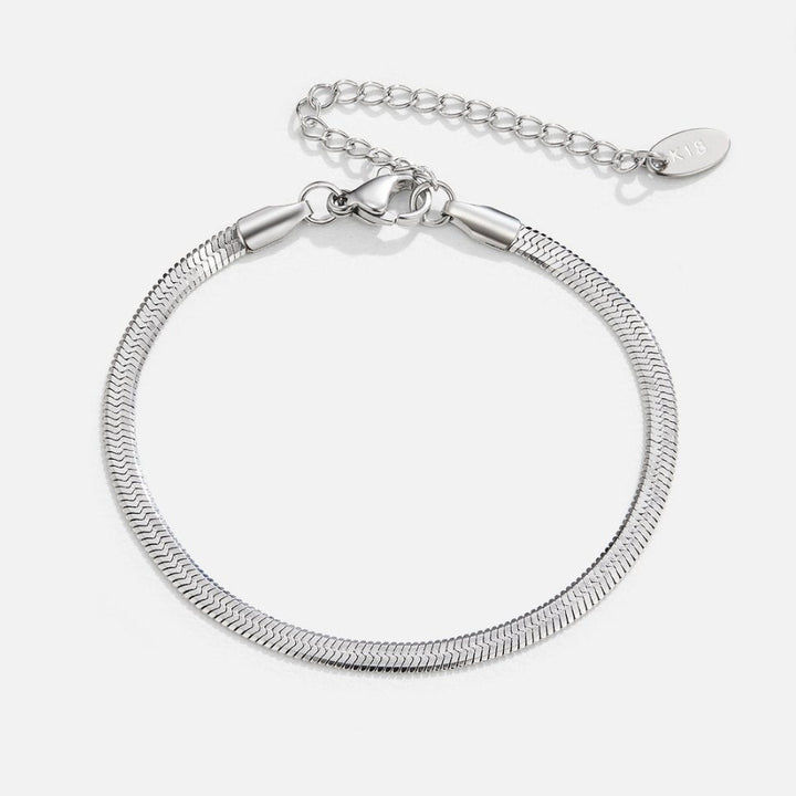 Pulsera de Cadena de Serpiente de Plata Sarya