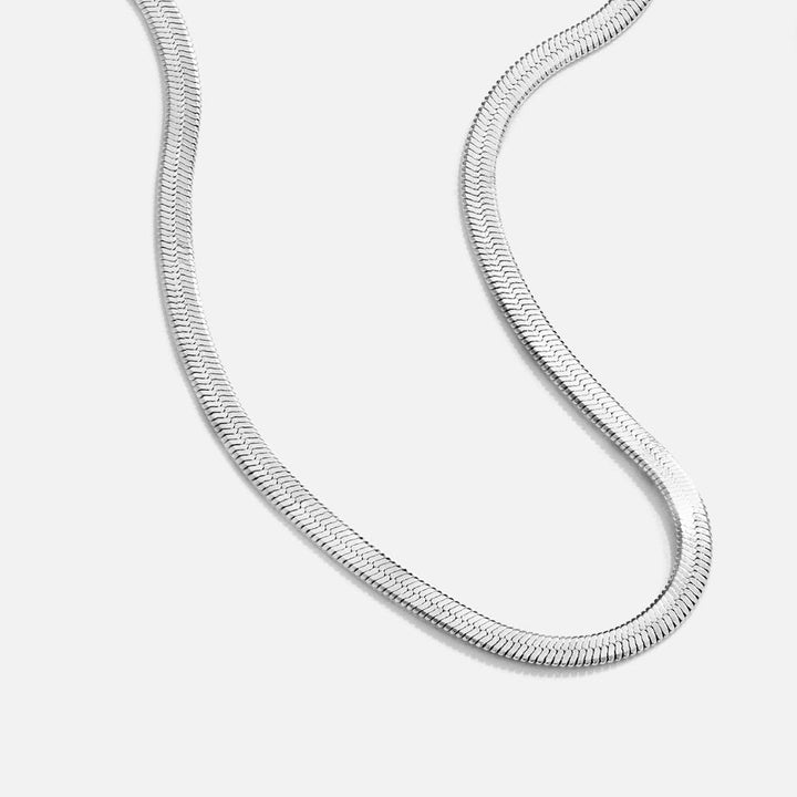 Collar de Cadena de Serpiente de Plata Sarya
