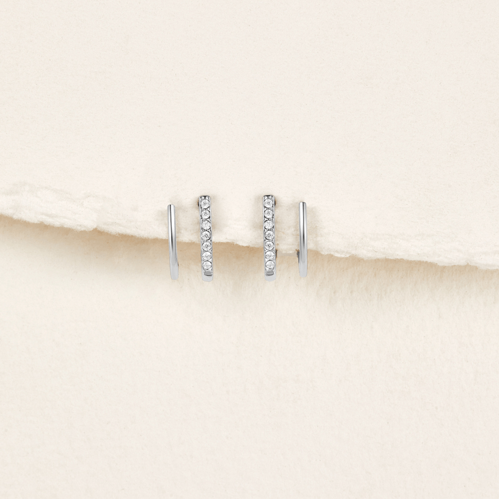 Pendientes de Garra de Plata y Cristal