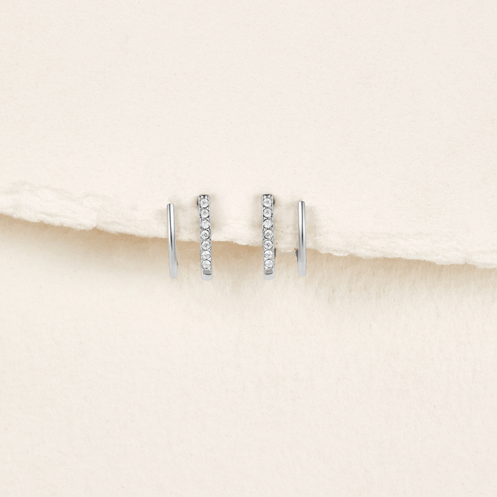 Pendientes de Garra de Plata y Cristal