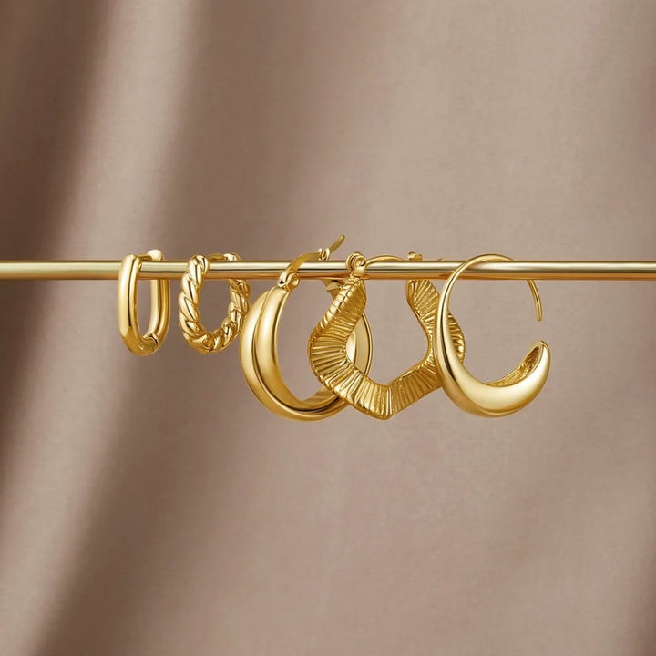 Pendientes de aro de oro Talia