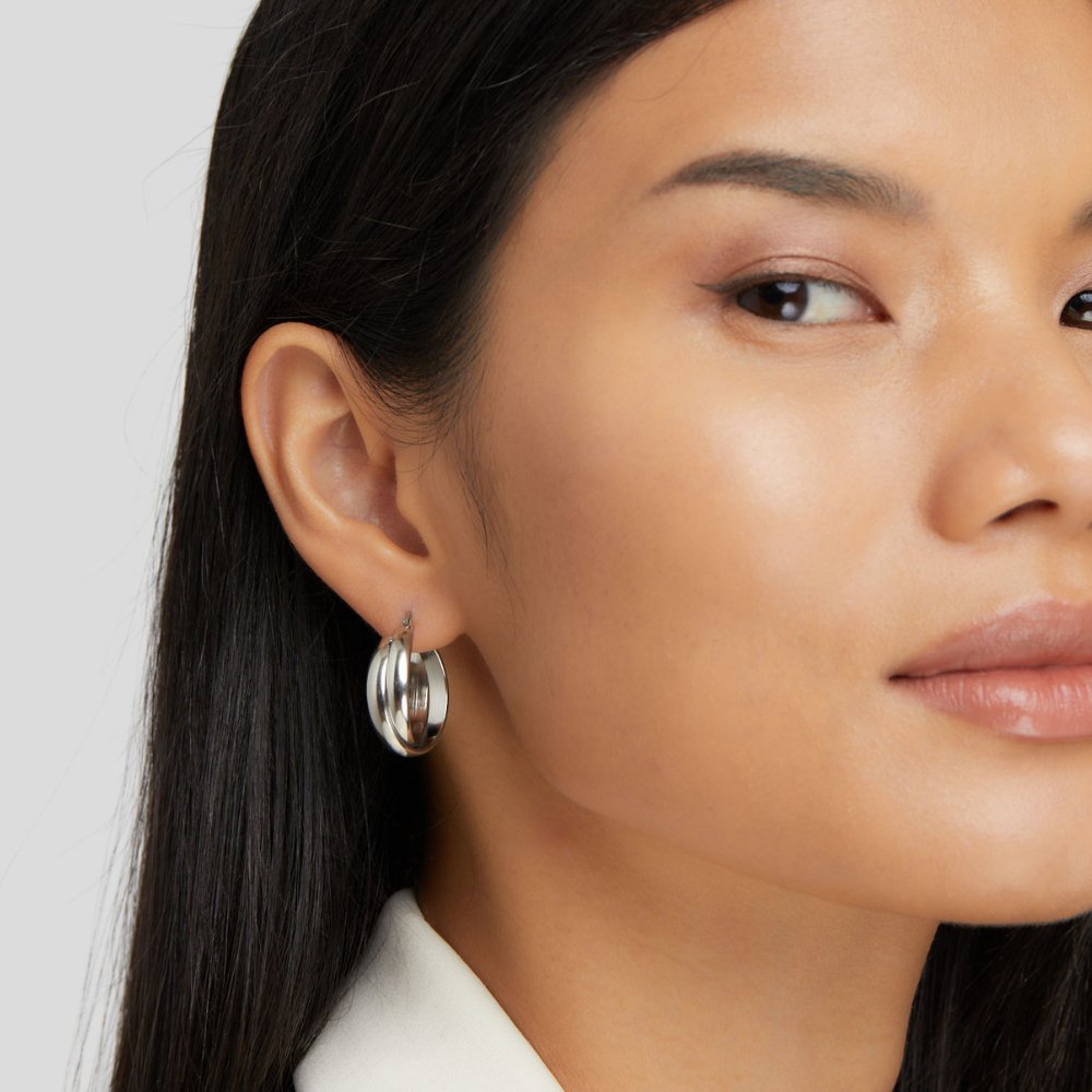 Pendientes de aro de plata Talia