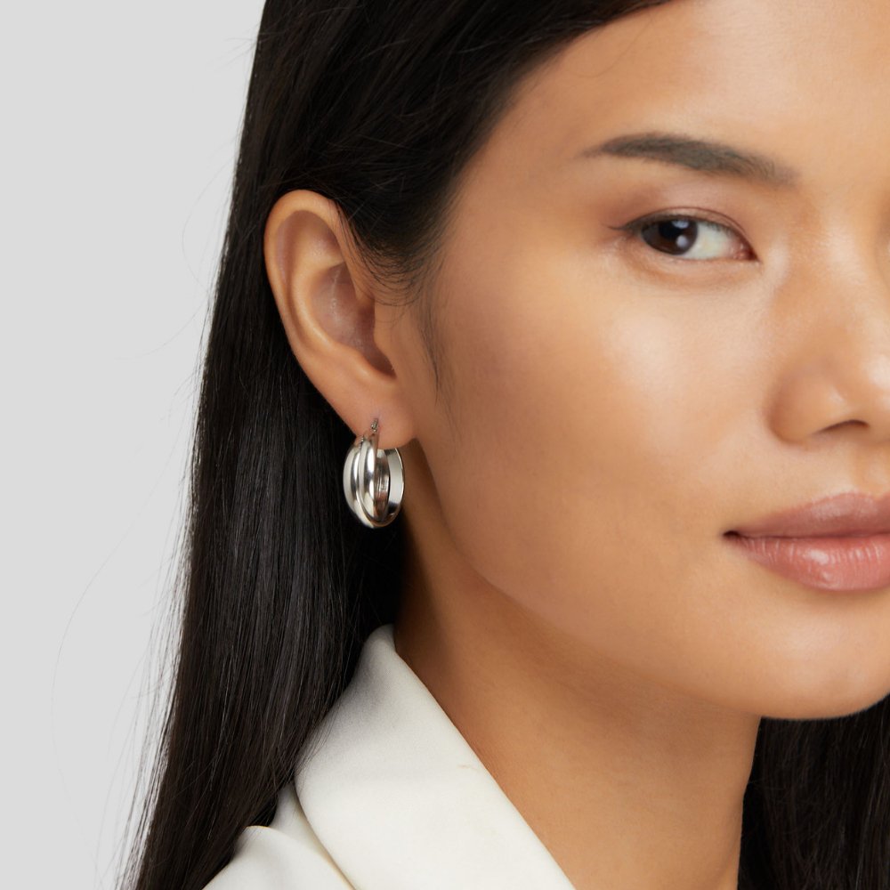 Pendientes de aro de plata Talia