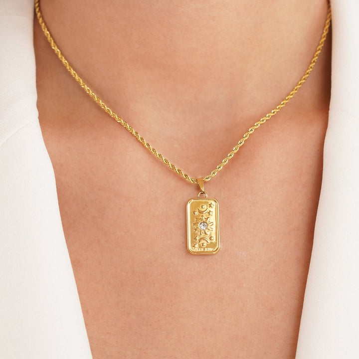 Collar de Péndulo de Tarot 'El Sol'