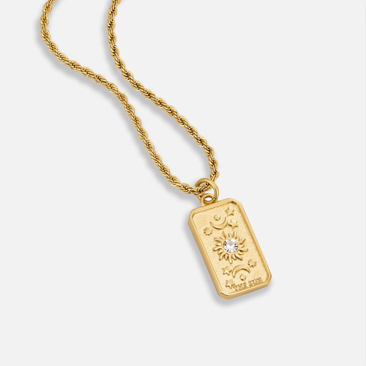 Collar de Péndulo de Tarot 'El Sol'