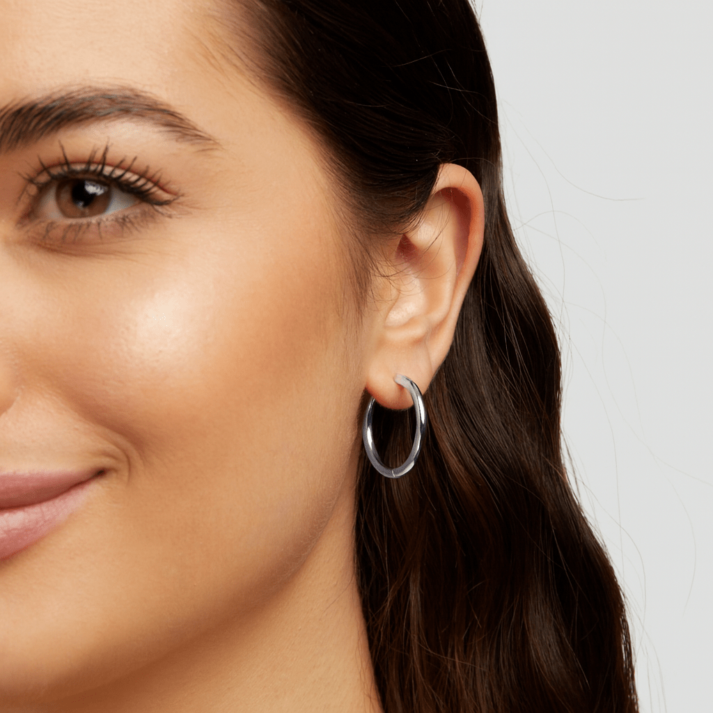 Conjunto de Aretes Triple Aro Plata