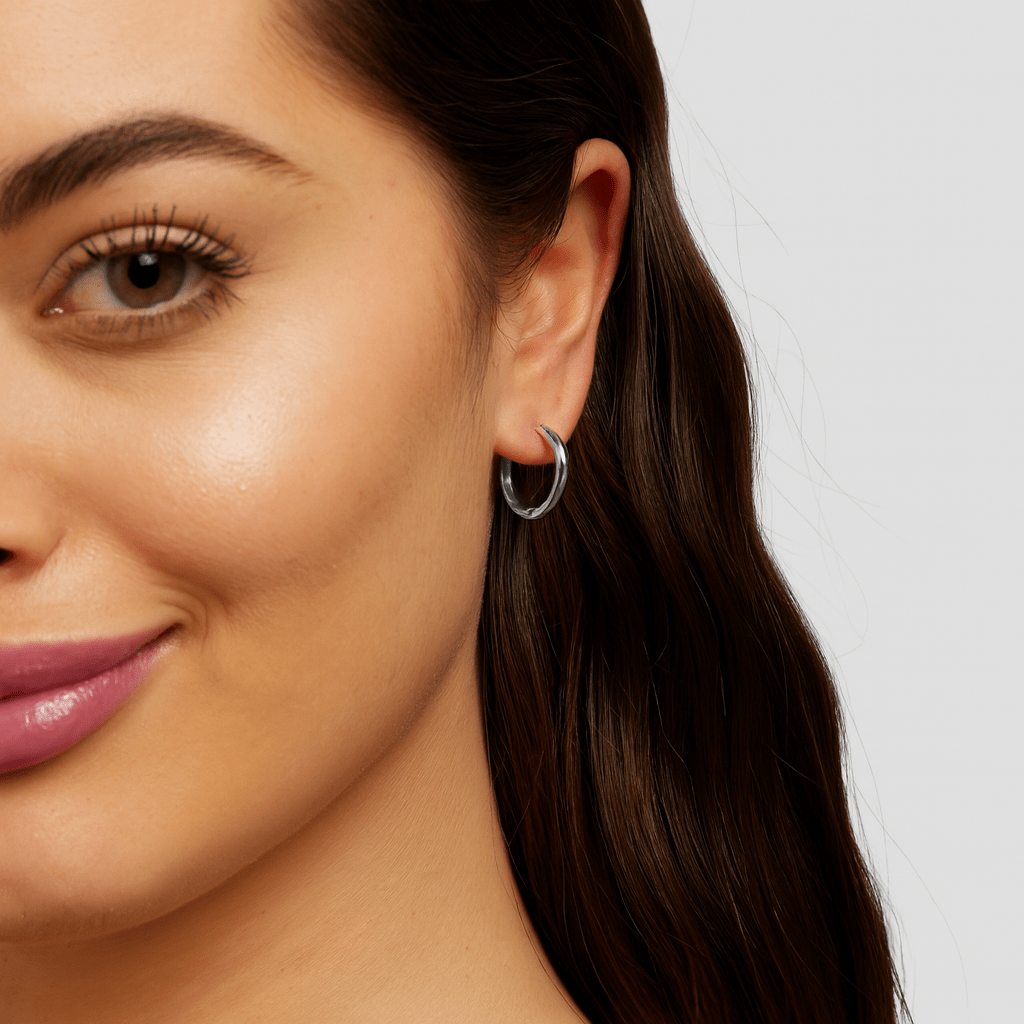 Conjunto de Aretes Triple Aro Plata