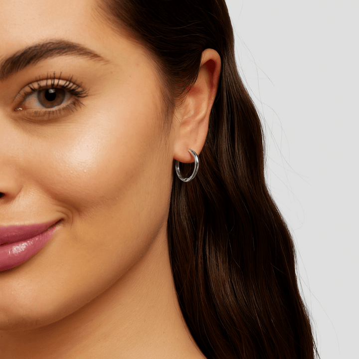 Conjunto de Aretes Triple Aro Plata