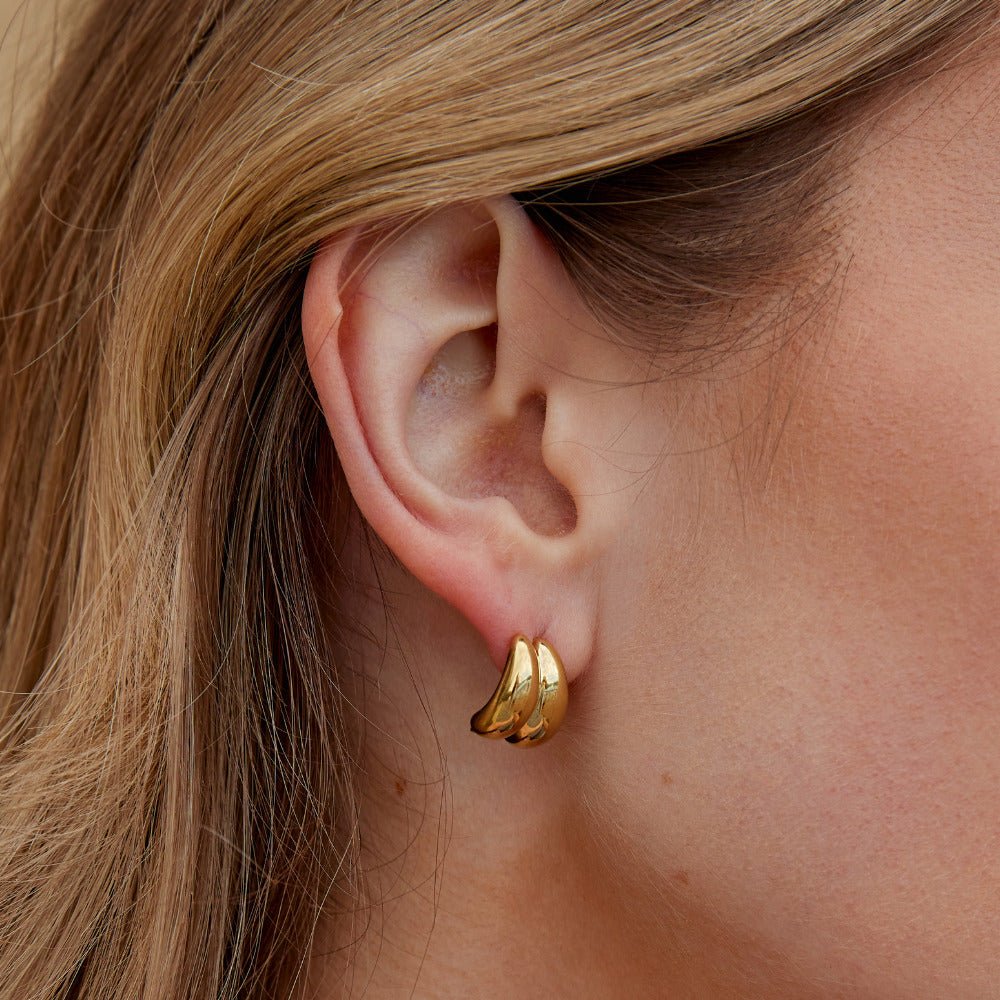 Pendientes de lágrima doble