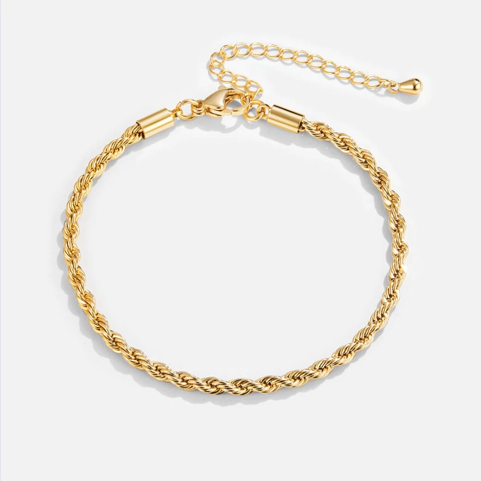 Pulsera Trenzada de Oro de 18K