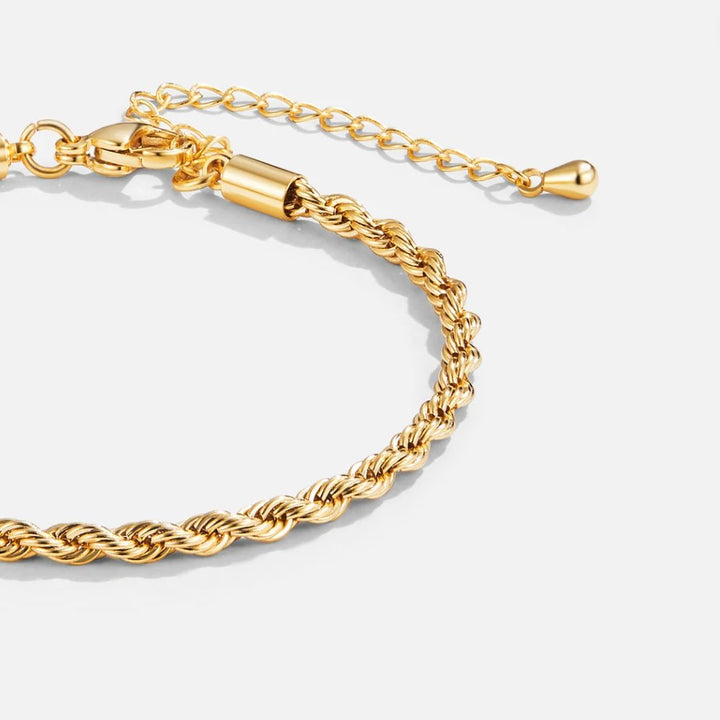 Pulsera Trenzada de Oro de 18K